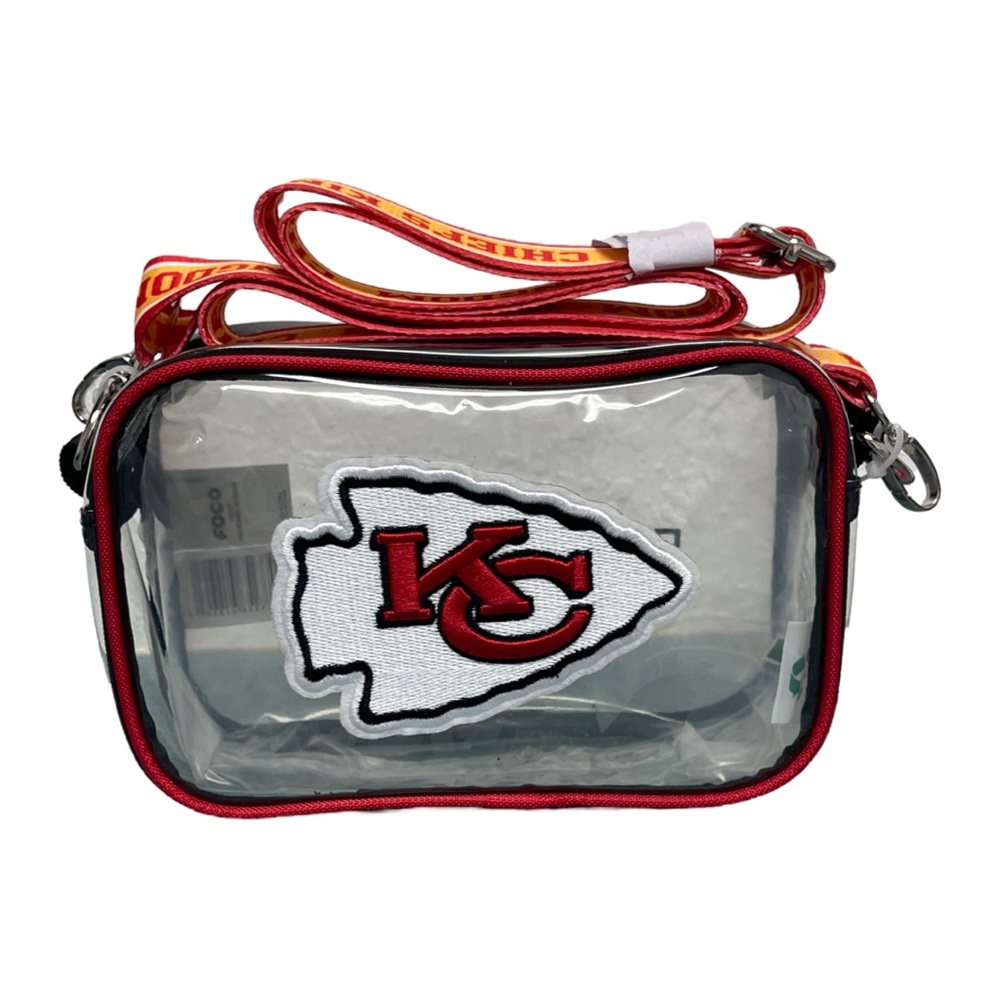 Kansas City Chiefs NFL FOCO Stadium Bag Clear Crossbody NWT❗️